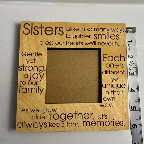 Natural wood picture frame 6 x 6 and picture is 3.5 x 3.5 - Picture 6 of 8